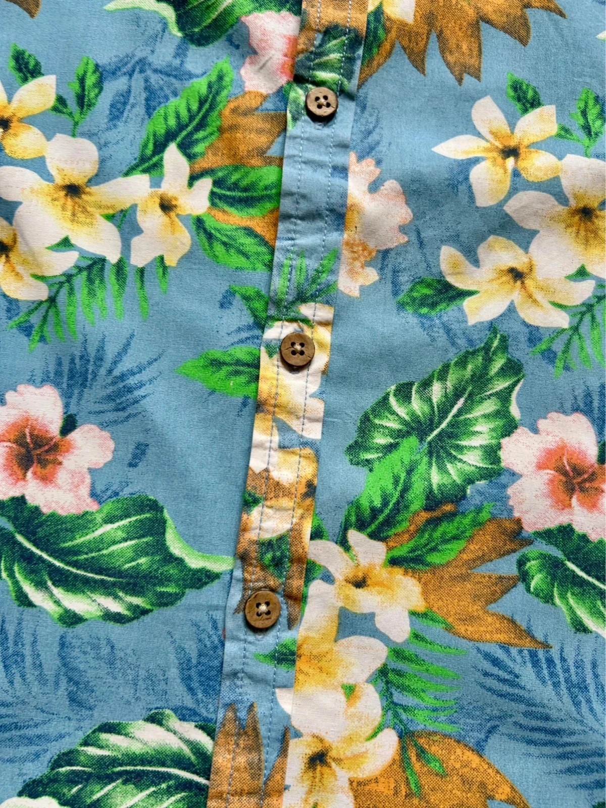 🌴🌺100% cotton Hawaiian beachwear tropical floral shirt Size M🦜🌸 – photo 8